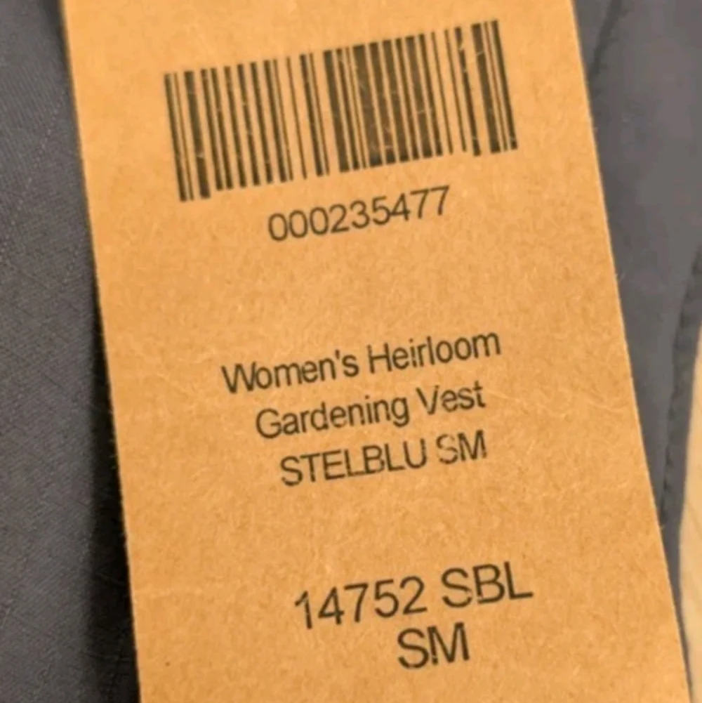 Duluth Trading Heirloom Gardening Vest Size S NWT Women's Steel Blue NWT - Picture 4 of 8